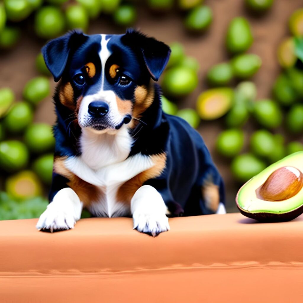 Dogs Eatting Avocado